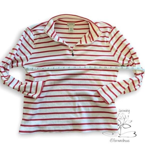 LL Bean Women’s 1/4 Zip Long Sleeve Shirt - Size Medium | READ - Picture 6 of 12